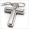Clear Heart Original Cross Necklace