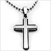 Gardian Contemporary Titanium Cross Necklace