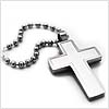 Simple Contemporary Titanium Cross Nekclace