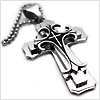 Three Layer Stainless Steel Cross Necklace
