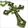 Emerald Corner Cross Necklace