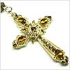 Citrine Angle Cross Necklace