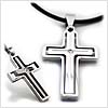 Untamed Heart Titanium Cross Necklace