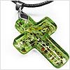 Urban Faith Cross Necklace - Green