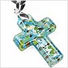 Urban Faith Cross Necklace - Lite Blue