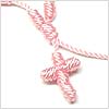 Braided Cross Bracelet - Color Rose