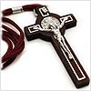 Benedict Wood Cross Necklace