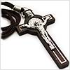Benedict Wood Cross Necklace
