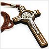 Benedict Wood Cross Necklace