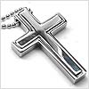 Contemporary  Titanium Cross Necklace