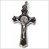 Italian Cross with Seal of Benedict - Silver Tone