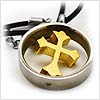 Golden Halo Cross Necklace