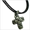 Metal Fiber Cross Necklace