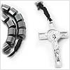 Onyx Cylincer Benedict Cross Crucifix Cross Necklace