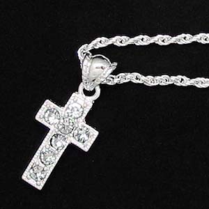 Silver Rhinestone Cross