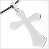 Silver Biker Stainless Steel Cross Necklace