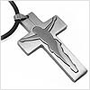 In His Image Stainless Steel Cross Necklace