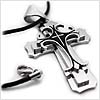 Three Layer Stainless Steel Cross Necklace