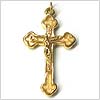 Golden Pearl Cross Necklace