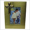 Golden-brushed Cross Picture Frame