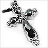 Onyx Four Corners Cross Necklace