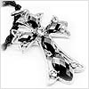 Onyx Victorian Cross Necklace