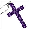 Humble Purple Plain Cross Necklace