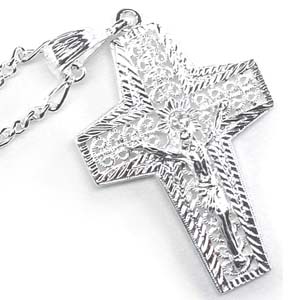 Bling Bling Silver Crucifix