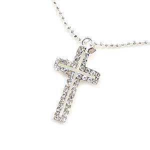 Inner Shadow Contemporary Cross Necklace