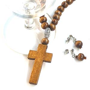 Wooden Cross Necklace