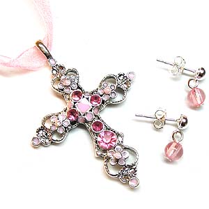 Lace Victorian Pink Necklace