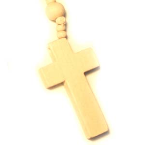 Wooden Cross Necklace 2 - Lite Brown