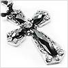 Onyx Clear Core Cross Necklace
