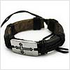 Bottony Plack Pewter Cross Bracelet