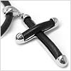 Magnetic Leather Armor Cross Necklace