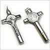 Italian Cross with Seal of Benedict - Silver Tone