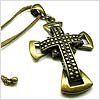 Four Corners Cross Necklace - Brown