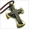 Four Corners Cross Necklace - Red