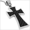 Carbon Fiber Celtic Stainless Steel Cross Necklace