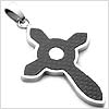 Carbon Fiber Celtic Stainless Steel Cross Pendant