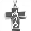Heavenly Vine Stainless Steel Cross Pendant