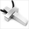 Solid Pillars Titanium Cross Necklace