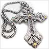 Big Four Corners Cross Necklace-Silver